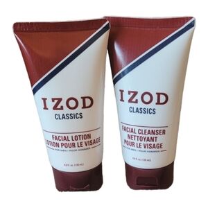 Izod Men's Facial Lotion and Facisl Clenser and Washcloth NEW